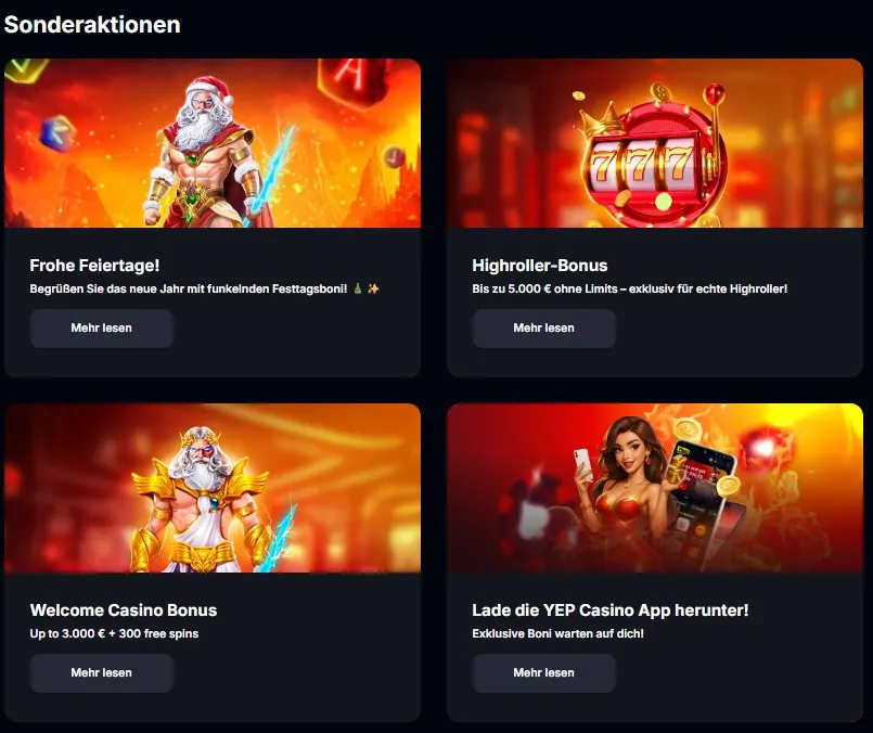 &Uuml;berblick &uuml;ber das Online-Casino Yep Casino